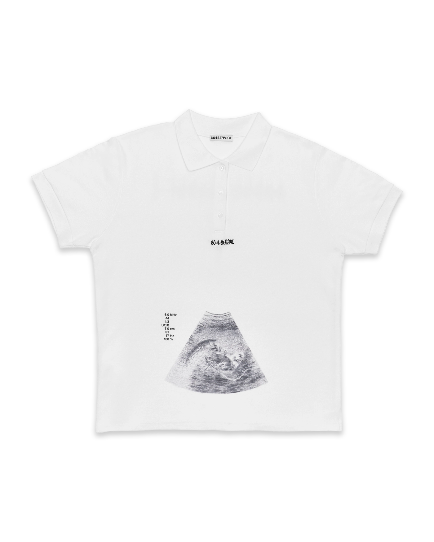 【604SERVICE】ALIEN NT SCAN OVER COLLAR T SHIRT IN BLACK 604SERVICE ALIEN NT SCAN OVER COLLAR T SHIRT